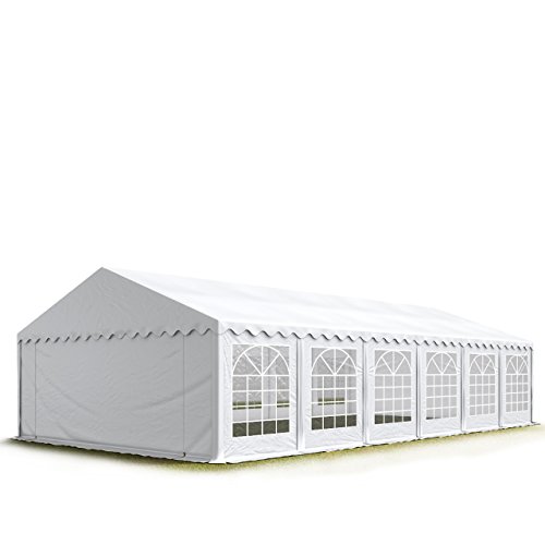 TOOLPORT Party-Zelt Festzelt 6x12 m Garten-Pavillon -Zelt ca. 500g/m² PVC Plane in weiß...