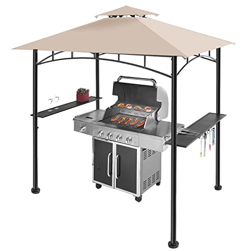 1.5x2.5M Grillpavillon, Grillunterstand für den Außenbereich, Grill-Terrassenüberdachung mit...