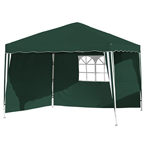 Vanage Pavillon Stella grün aus Aluminium mit 4 Seitenwänden, 300x300x260cm, Faltpavillon...