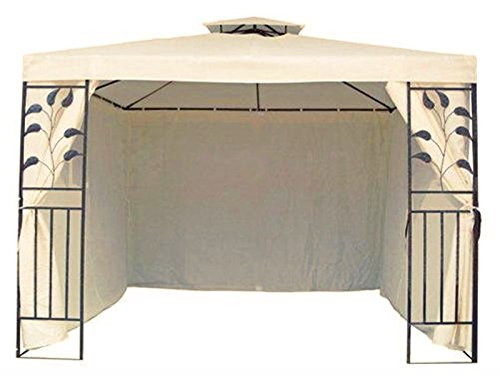 Trendkontor 4 Seitenteile Seitenwände für 3x3 m Metall Pavillon Beige